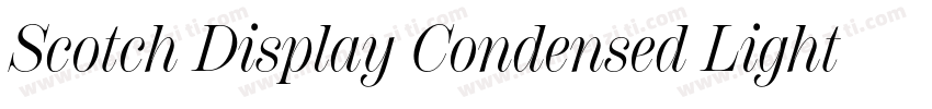 Scotch Display Condensed Light字体转换